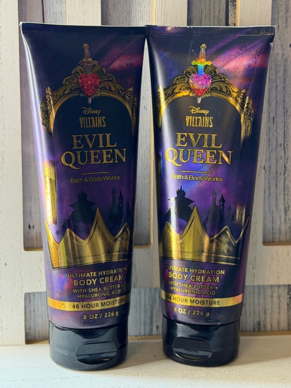 Bath & Body Works Disney Villains EVIL QUEEN Hydration Body Cream 8oz Set x2 New - Picture 5 of 5